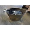 Image 1 : BRASS PAIL, 3 DRAWER ORGANIZER, AND METAL LEAF