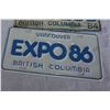 Image 2 : EXPO 86 PLATE AND 2 LICENSE PLATES