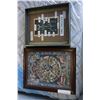Image 1 : VINTAGE HAND PAINTED EASTERN CANVAS AND OWL PELLET SKELETON