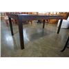 Image 2 : MODERN BROWN IKEA DINING TABLE WITH 2 EXTENSIONS AND HIDDEN EXTENSION STORAGE