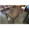 Image 4 : MODERN BROWN IKEA DINING TABLE WITH 2 EXTENSIONS AND HIDDEN EXTENSION STORAGE
