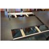Image 7 : MODERN BROWN IKEA DINING TABLE WITH 2 EXTENSIONS AND HIDDEN EXTENSION STORAGE
