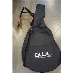 GUAL GEORGE WASHBURN SOFT GUITAR CASE AND GUUL FOLD OUT GUITAR STAND