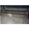 Image 3 : 3 TIERED BLACK METAL DECORATIVE DISPLAY CABINET W/ GLASS SHELVES