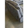 Image 15 : BRAND NEW MODERN GREY STITCHED MICROSUEDE 3 PIECE SECTIONAL SOFA, WITH 3 POWER RECLINERS, 2 CONSOLES