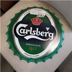 NEW BOTTLE CAP TIN SIGN - CARLSBERG