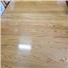 Image 2 : DOUBLE PEDESTAL OAK TABLE W/ 7 CHAIRS AND LEAF