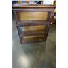 Image 1 : ANTIQUE 3 SECTION QUARTER SAWN OAK LAWYERS BOOKCASE