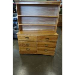 6 DRAWER DRESSER W/ HUTCH