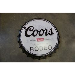 NEW BOTTLE CAP TIN SIGN - COORS BANQUET