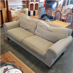 CONTEMPORARY ROLLED ARM DEEP SEATING SOFA BY HENREDON FURNITURE COMPANY