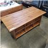 Image 1 : PINE COFFEE TABLE W/ CUBICLE SHELVES
