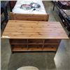 Image 2 : PINE COFFEE TABLE W/ CUBICLE SHELVES