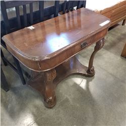 ANTIQUE CARVED 1 DRAWER HALL TABLE