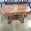 Image 2 : ANTIQUE CARVED 1 DRAWER HALL TABLE