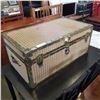 Image 1 : VINTAGE WICKER LOOK STORAGE TRUNK
