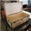 Image 3 : VINTAGE WICKER LOOK STORAGE TRUNK