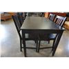 Image 3 : BLACK IKEA PINE TABLE W/ 4 CHAIRS