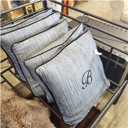 5 EMBROIDERED B PILLOWS