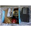 Image 1 : VINTAGE RADIO AND BOX OF COLLECTIBLES