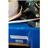 Image 2 : BLUE TUB OF TOY CARS, TRAINS, AND HELLO KITTY CLOCK