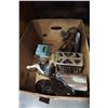 Image 3 : ANTIQUE IRON, 2 SAD IRONS, AND IRONING BOARD AND 4 NEW KMC BIKE CHAINS AND ANTIQUE KITCHEN ITEMS - T