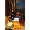 Image 1 : SPURS, VINTAGE TOOLS - HOLE PUNCH, STAPLER, BAROMETER, ETC AND TRAIN DECANTER