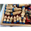 Image 2 : PAINTED CHESS SET, BOARD, AND 2 CHESS SETS