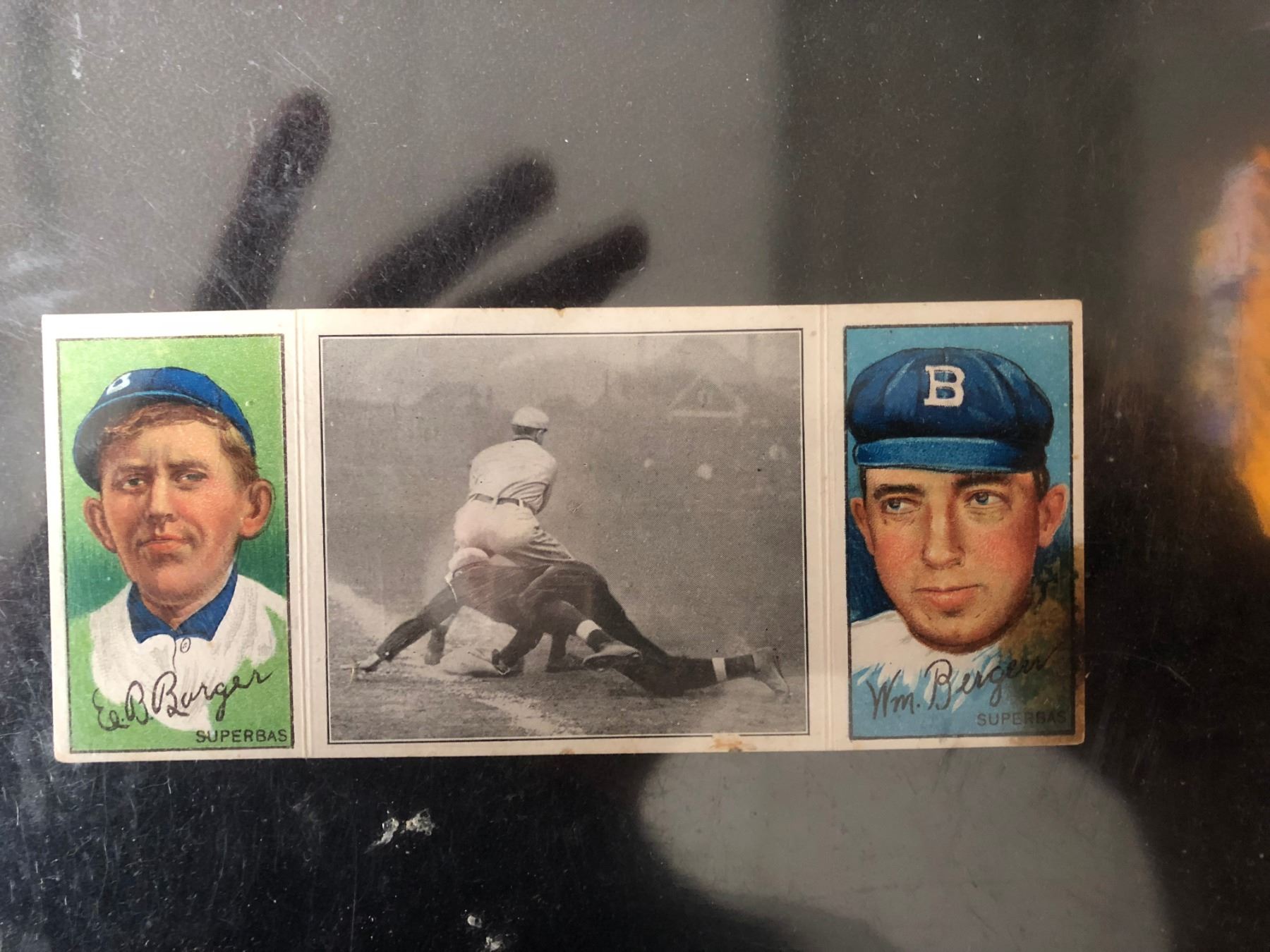 Vintage Hassan Cork Tip Cigarettes Baseball Card (Bergen/ Barger)