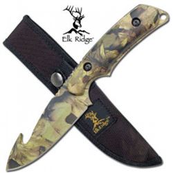 Camouflage 8" Skinning Knife