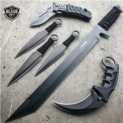 6 Piece Black Tactical Set