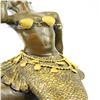 Image 4 : Gold Patina Mermaid Rides Dolphin Bronze Sculpture