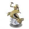 Image 8 : Gold Patina Mermaid Rides Dolphin Bronze Sculpture
