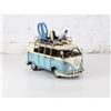 Image 1 : VW Circa 1966 Tin Model Camper Van With Pen Holder Surf Board Artwork