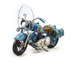 Metal Material Blue Indian Motorcycle Model