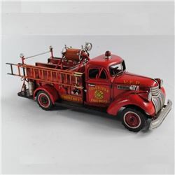 1941 Chevy Fire Army Fireman Truck Volunteer Dept Handcrafted Artwork