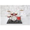 Image 1 : Red Drum Music Disco Club Decoration Drummer Gift