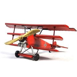 1917 Red Baron Fokker Tri Plane Collector Edition Aircraft Decor
