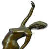 Image 2 : Nude Dancer Posing Bronze Sculpture on Marble Base Statue