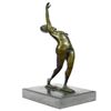 Image 6 : Nude Dancer Posing Bronze Sculpture on Marble Base Statue