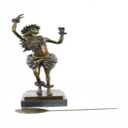 Nude Pahoe Wahine Hula Bronze Sculpture