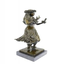 Hawaiian Hula Dancer Nude Bronze Sculpture