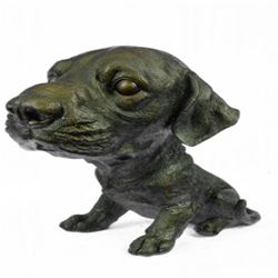Adorable Labrador puppy Bronze Sculpture
