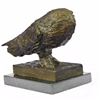 Image 2 : Modern Art Owl Bronze Sculpture on Marble Base Statue