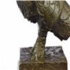 Image 7 : Modern Art Owl Bronze Sculpture on Marble Base Statue