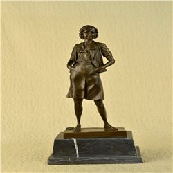 German Preiss School Teacher Bronze Sculpture