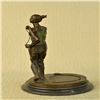 Image 5 : Taylor Lady Dog Trainer Bronze Sculpture