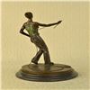 Image 6 : Taylor Lady Dog Trainer Bronze Sculpture
