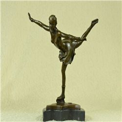 Olympic Sport Trophy Ice Skater Bronze Sculpture