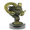 Image 5 : Mascot Ram Head Bronze Sculpture on Marble Base Statue